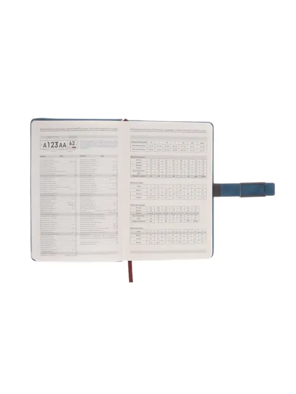 Ежедневник недатированный формат А5, с хлястиком, 112л, линия, пвх, Синий Ежедневник недатированный формат А5, с хлястиком, 112л, линия, пвх, Синий