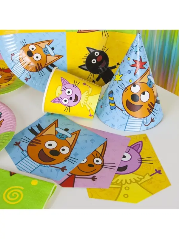 Сервировочные салфетки "Три Кота. Играем вместе" 33*33 см, 20 шт.