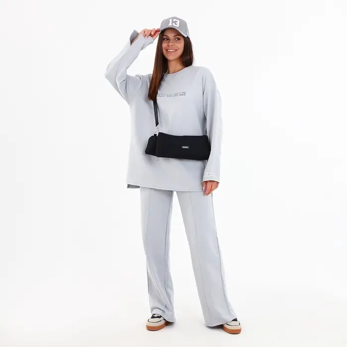 Сумка женская кросс-боди на молнии, 31&times;7&times;13 см, чёрная