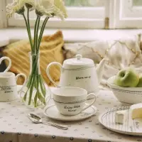 Чайный сервиз SL Home &laquo;Милый дом&raquo;, 4 предмета: 2 чашки 275 мл, 2 блюдца d=15.5 см, фарфор, белый