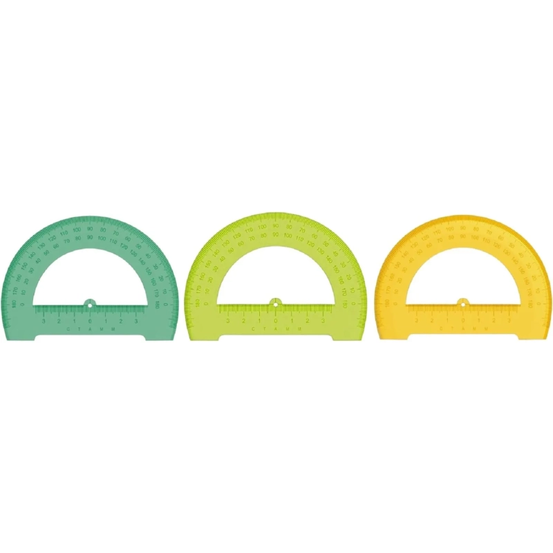 Транспортир 12см,NEON &nbsp; Cristal &nbsp;цвет ассорти ТР-31