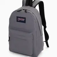 Рюкзак школьный на молнии, с карманом, однотонный, размер 30&times;14&times;41 см, серый