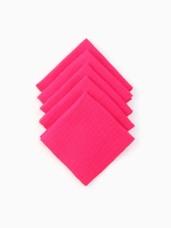 Набор платочков &laquo;Крошка Я. Малинка&raquo;, 20&times;20 см - 5 шт., муслин, хлопок 100%