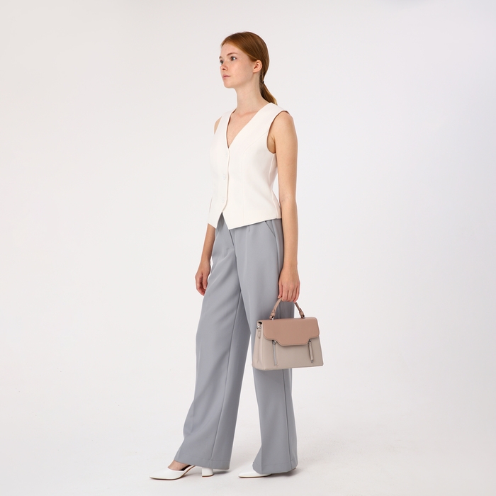 Сумка-мессенджер на магнитах, наружный карман, длинный ремень, цвет бежевый Сумка-мессенджер на магнитах, наружный карман, длинный ремень, цвет бежевый