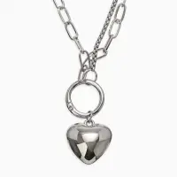 Бодичейн женская «Сердце на цепочке» с бусинами, 135 см, белый в серебре Бодичейн женская «Сердце на цепочке» с бусинами, 135 см, белый в серебре