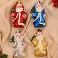Ёлочные игрушки 4 шт. &laquo;Весельчаки&raquo;, 5&times;7.5 см, МИКС