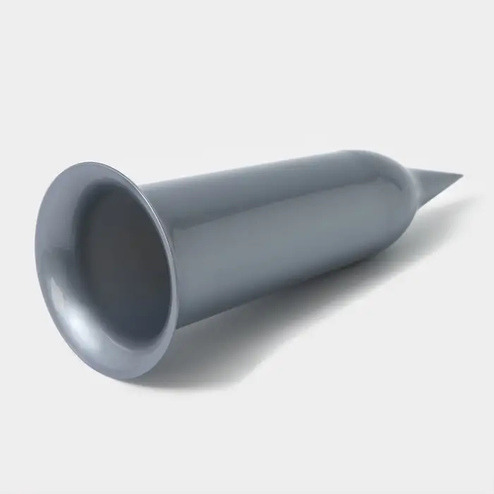 Ваза для цветов Santino, 650 мл, с колышком, пластик, серебристая