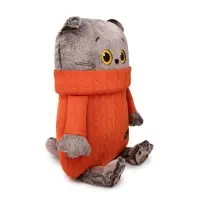 Мягкая игрушка-подушка &laquo;Кот в свитере с косами&raquo;, 32 см