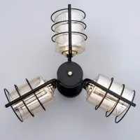 Светильник потолочный BayerLux &laquo;Моана&raquo;, 3&times;Е27 40 Вт, чёрный, 43&times;43&times;21 см