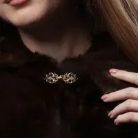 Декоративная застёжка, 4.5&times;1.5 см, цвет золотой