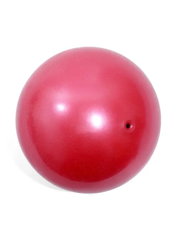 Мяч для художественной гимнастики Металлик с блестками, диаметр 19см, цвет красный Мяч для художественной гимнастики Металлик с блестками, диаметр 19см, цвет красный