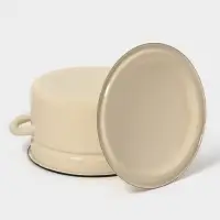 Кастр.цил.борт. 5л (слоновая)Без декора