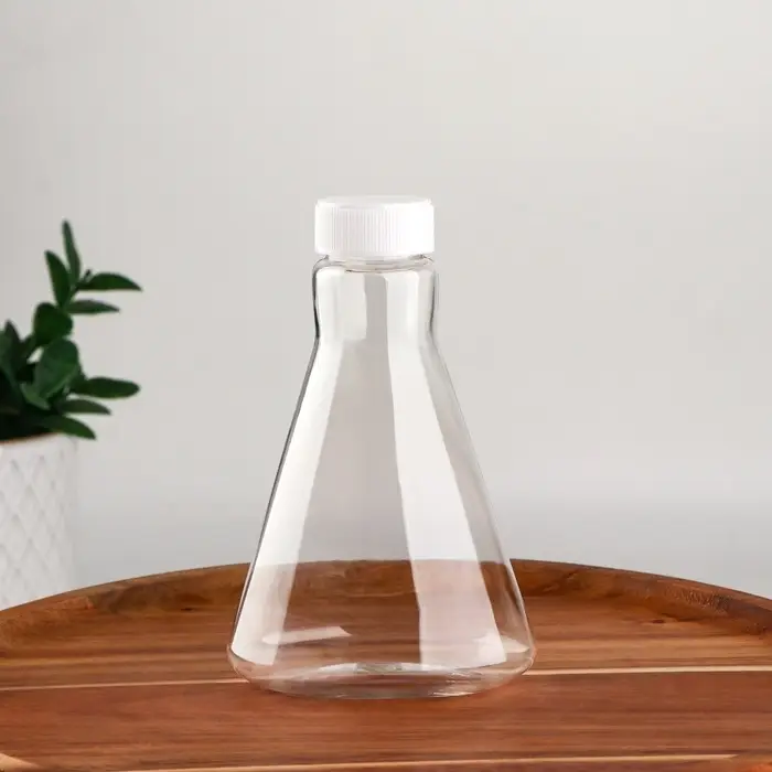 Бутылочка для хранения, 200 мл, цвет прозрачный/белый Бутылочка для хранения, 200 мл, цвет прозрачный/белый