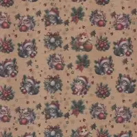 Бумага упаковочная бурый крафт &laquo;Котик&raquo;, 50&times;70 см