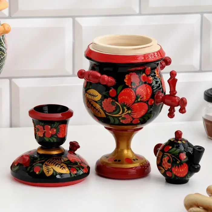 Фигура дерево &laquo;Самовар&raquo;, хохлома