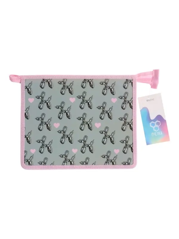 Папка для тетрадей А5 Bubble heart, молния сверху, пластик, 230&times;190&times;50