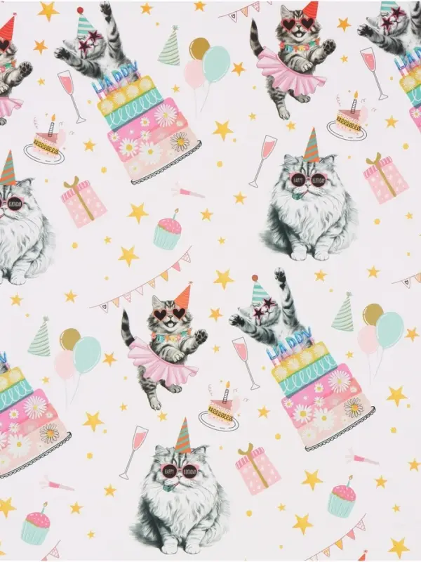 Бумага упаковочная глянцевая &laquo;Танцевальные поздравления&raquo;, 50&times;70 см