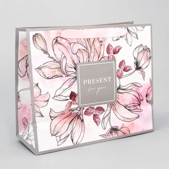 Пакет подарочный ламинированный, упаковка, &laquo;Present for you&raquo;, ML 27&times;23&times;11.5 см