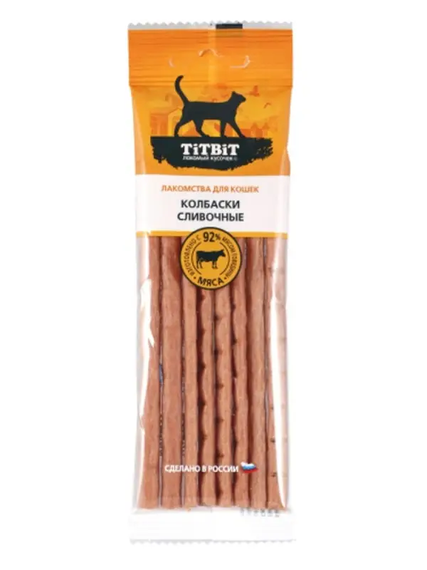 Колбаски Сливочные для кошек Золотая коллекция 30 г Колбаски Сливочные для кошек Золотая коллекция 30 г