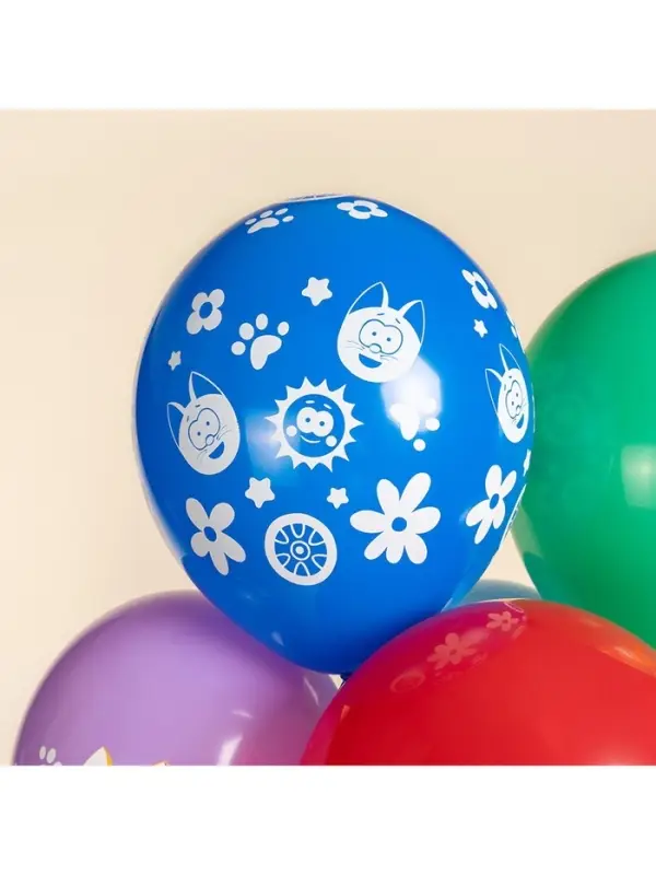 Воздушные шары латексные 12 Воздушные шары латексные 12" «Котенок Котэ, С Днем Рождения», 25 шт., МИКС