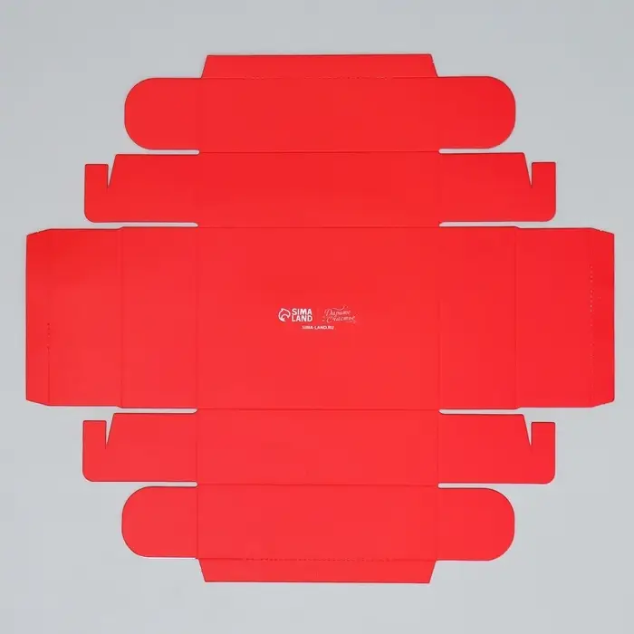 Коробка подарочная новогодняя складная &laquo;С Новым годом&raquo;, красная, 16.5&times;12.5&times;5 см