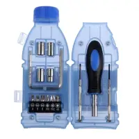 Набор инструментов ТУНДРА, подарочный пластиковый кейс &laquo;Бутылка&raquo;, 15 предметов