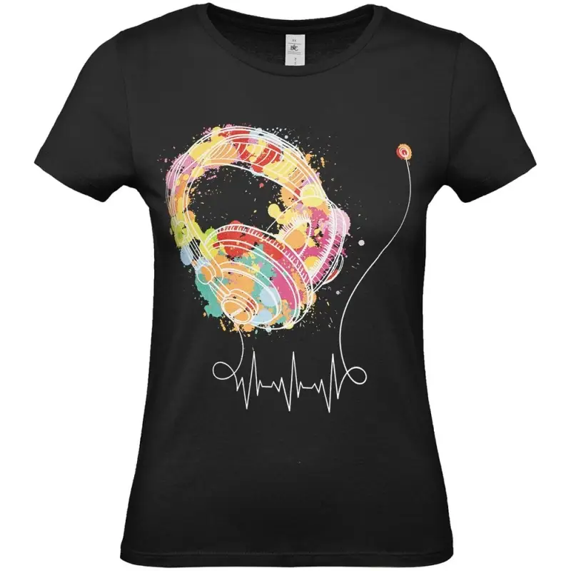 Футболка женская Feel The Beat, черная, размер M Футболка женская Feel The Beat, черная, размер M