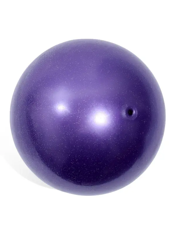 Мяч для художественной гимнастики Металлик с блестками, диаметр 19см, цвет фиолетовый Мяч для художественной гимнастики Металлик с блестками, диаметр 19см, цвет фиолетовый