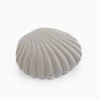 Футляр под кольцо, серьги &laquo;Ракушка&raquo;, бархатный, 6&times;5.5 см, серый