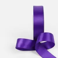 Лента атласная TEIRA, двухсторонняя, 25 мм, 25&plusmn;1 м, фиолетовая №0470