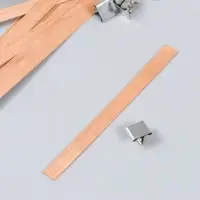 Фитиль для свечи дерево с металлическим держателем 1,3х15 см