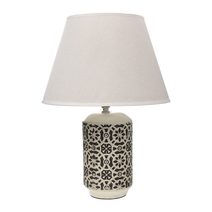 Настольная лампа с абажуром RISALUX «Ивела», Е27, 40 Вт, 30×30×39 см Настольная лампа с абажуром RISALUX «Ивела», Е27, 40 Вт, 30×30×39 см