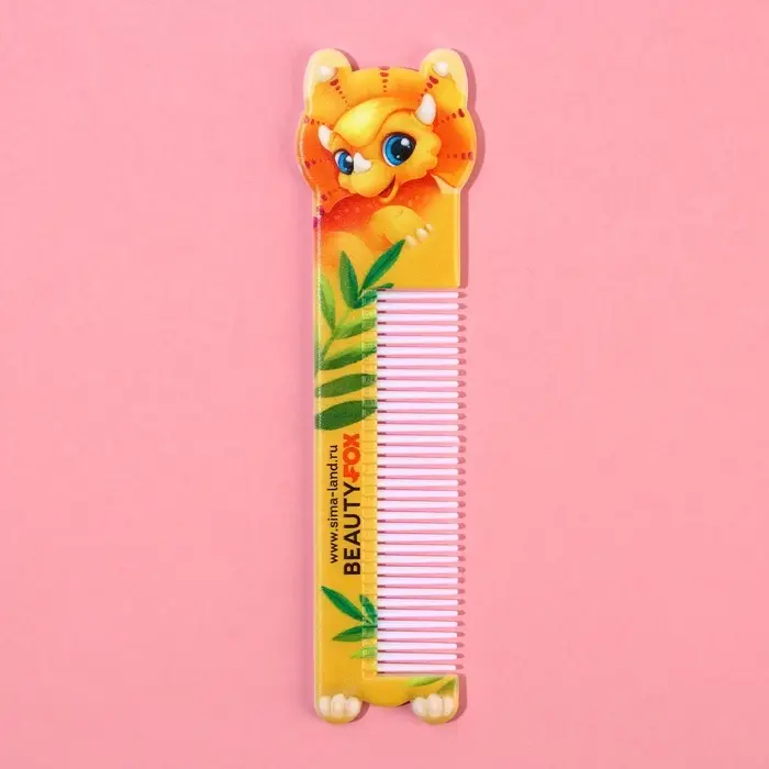 Расчёска-гребень фигурная «Динозаврик», Beauty Fox