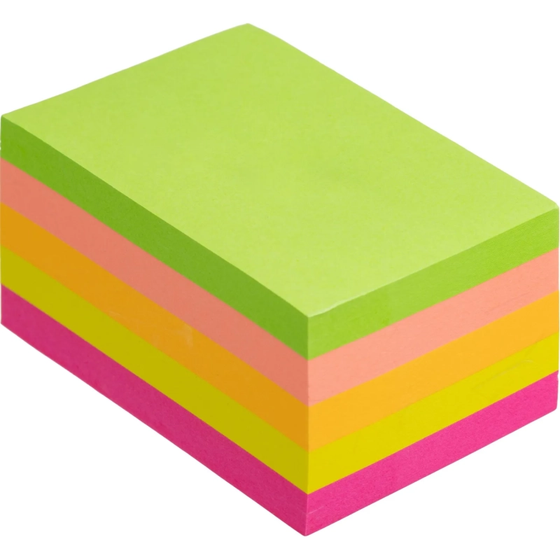 Стикеры  с клеев.краем 76x51 мм, 400 лист, 5 неоновых цв