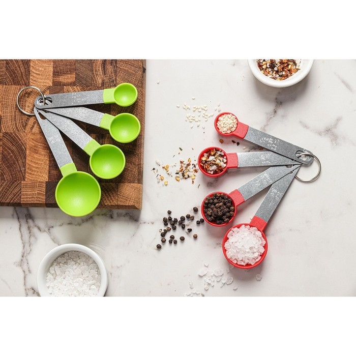 Набор мерных ложек Доляна Pesto, 4 шт: 15 мл, 7,5 мл, 5 мл, 2,5 мл, цвет МИКС Набор мерных ложек Доляна Pesto, 4 шт: 15 мл, 7,5 мл, 5 мл, 2,5 мл, цвет МИКС