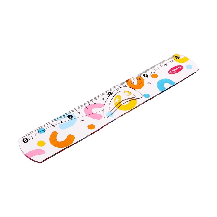 Набор геометрический гибкий силиконовый (линейка 20см+2 угольника+транспортир) Абстракция Набор геометрический гибкий силиконовый (линейка 20см+2 угольника+транспортир) Абстракция