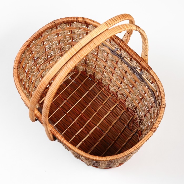 Корзина плетеная  Корзина плетеная "Пикник", без крышки, 40х29х24/43 см