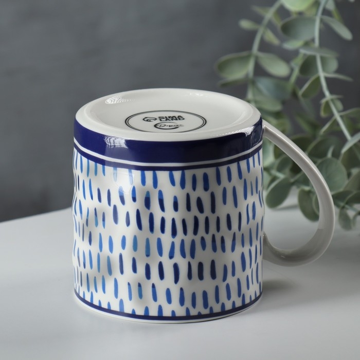 Кружка керамическая Rain, 350 мл, цвет белый Кружка керамическая Rain, 350 мл, цвет белый