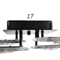 Люстра с ПДУ 1525/4BK LED 96Вт 3000-6000К диммер черный 71х10 см BayerLux