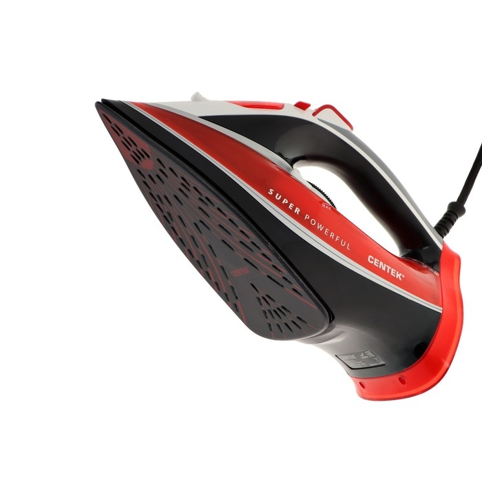 Утюг Centek CT-2346, 3000 Вт, керамическая подошва, паровой удар, самоочистка, красный Утюг Centek CT-2346, 3000 Вт, керамическая подошва, паровой удар, самоочистка, красный
