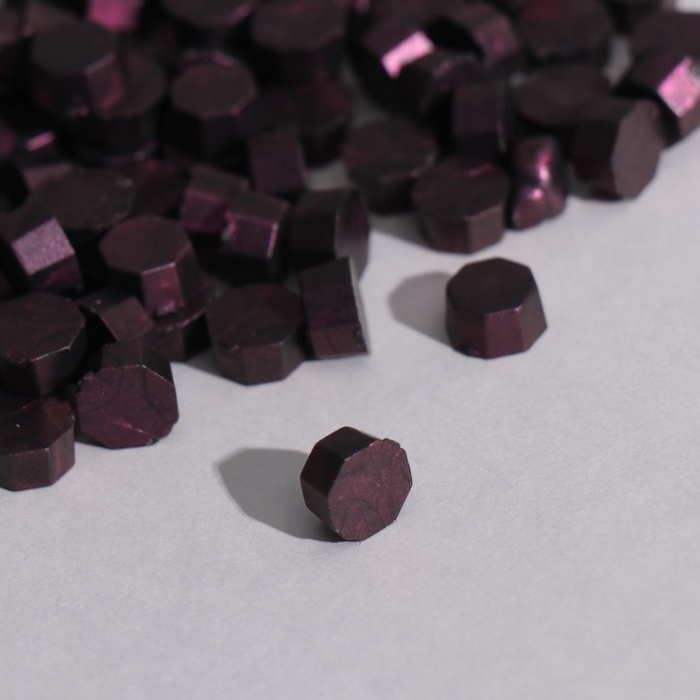 Сургуч в гранулах Сургуч в гранулах "Лиловый" перламутр набор 100 капсул