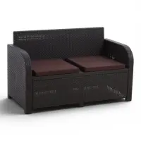 Диван 2-х местный Decorona DeRattan теплый орех