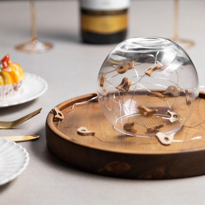 Гирлянда «Нить» 2 м роса с насадками «Птичка», IP20, серебристая нить, 20 LED, батарейки ААх2 (нет в комплекте), свечение тёплое белое