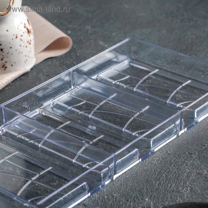 Форма для шоколада KONFINETTA «Плитка», 28×14 см, 4 ячейки 11,7×4,8×0,7 см, цвет прозрачный Форма для шоколада KONFINETTA «Плитка», 28×14 см, 4 ячейки 11,7×4,8×0,7 см, цвет прозрачный