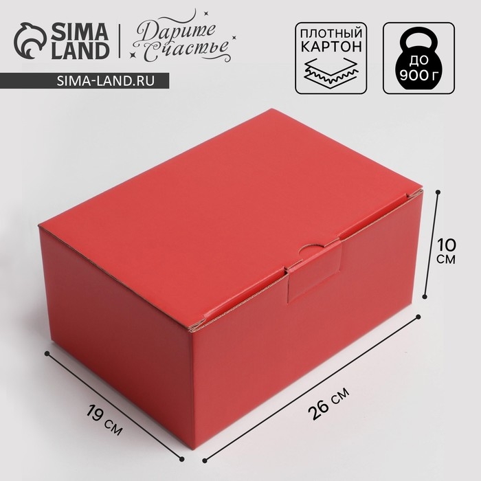 Коробка подарочная складная, упаковка, «Красная», 26 х 19 х 10 см Коробка подарочная складная, упаковка, «Красная», 26 х 19 х 10 см