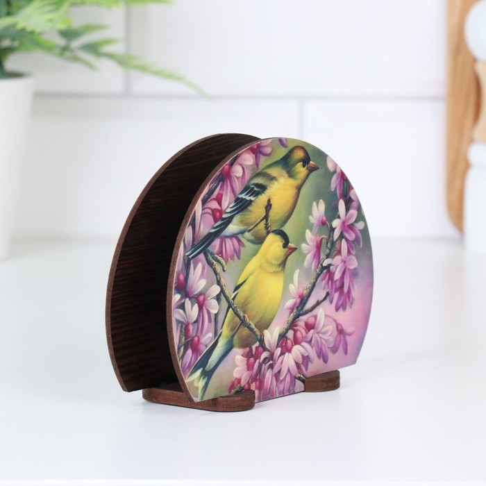 Салфетница Салфетница "Весенние птички", 13х10х5 см