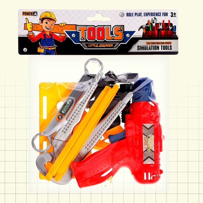 Набор инструментов «Собери верстачок», 16 элементов, цвет МИКС Набор инструментов «Собери верстачок», 16 элементов, цвет МИКС