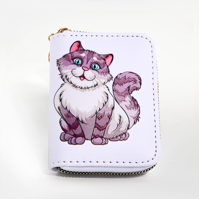 Кошелёк на молнии "Выбражулька", цвет белый