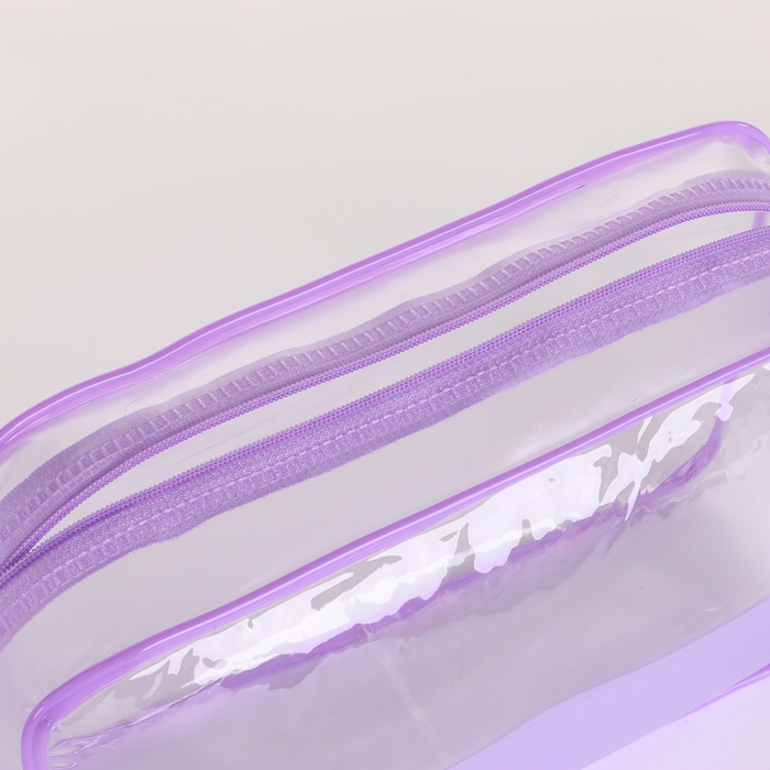 Косметичка на молнии, цвет сиреневый Косметичка на молнии, цвет сиреневый