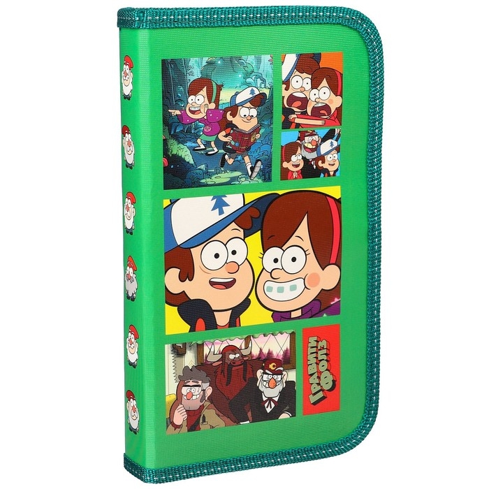 Пенал каркасный, 1 секция, 115х205х30 мм, ламинированный картон, Гравити Фолз Пенал каркасный, 1 секция, 115х205х30 мм, ламинированный картон, Гравити Фолз